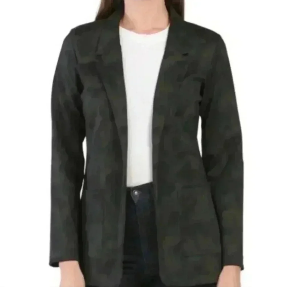 NWT Rachel Zoe Strech Dark Camouflage Blazer Size‎ Small V61